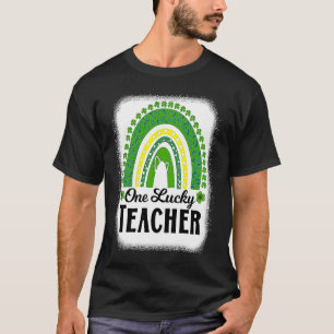 Cute One Lucky Teacher Rainbow St Patrick's Day Bl T-Shirt