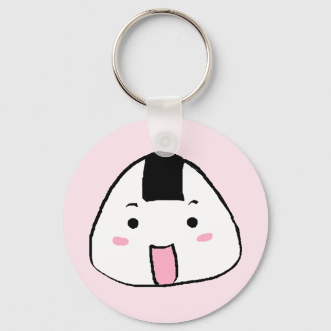 Cute Onigiri (Rice ball) Keychain (Front)
