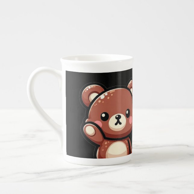 Cute Oops Teddy Bear Specialty Mug with Heart (Gauche)