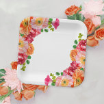 Cute Orange and Bright Pink Floral Bridal Shower Paper Plate<br><div class="desc">Make your bridal shower a flower-filled fiesta with these Cute Orange and Bright Pink Floral Bridal Shower Paper Plates! With their vibrant pink, orange and green floral design, these plates are sure to brighten up your bridal celebrations. The beautiful floral motif sets a modern, summery mood that your guests will...</div>