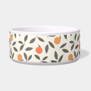 Cute Orange and Leaves Pattern