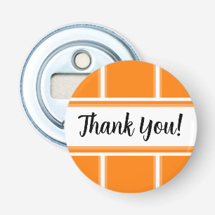 Cute Orange and White Thank You Bottle Opener