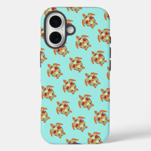 Cute Orange and Yellow Sea Turtle Pattern iPhone 16 Case