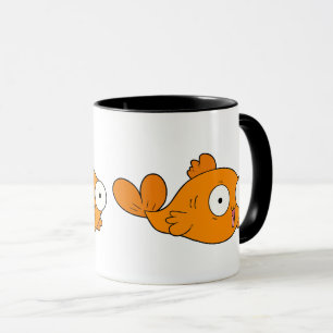 Cute Orange Cartoon Fish Kawaii Style Mug