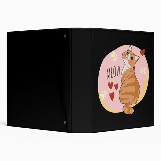 Cute orange cat binder (Background)