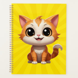 Cute Orange Cat Cartoon Style Character-89738 Planner