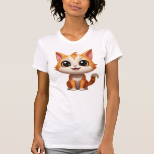 Cute Orange Cat Cartoon Style Character-89738 T-Shirt
