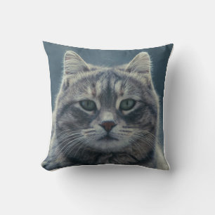 Cute Orange Cat Looking Up Throw Pillow Cozy Pet