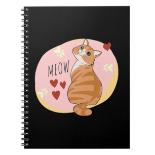 Cute orange cat notebook