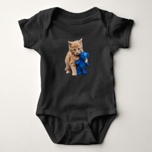 Cute Orange Cat Teddy Baby Bodysuit