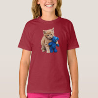 Cute Orange Cat Teddy Kids' T-Shirt