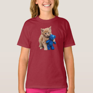 Cute Orange Cat Teddy Kids' T-Shirt
