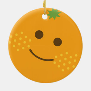 Cute Orange Ceramic Ornament