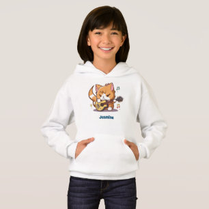 Cute Orange Chat Jouer Guitare