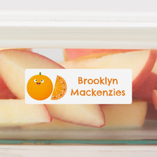 Cute orange citrus fruit cartoon personalized