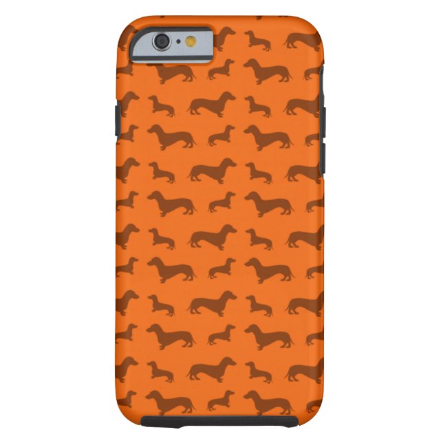Cute orange dachshund pattern Case-Mate iPhone case (Back)