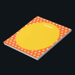 Cute Orange Daisy Bridal Shower Personalized Name  Notepad<br><div class="desc">Cute Vintage Orange Daisies Bridal Shower Personalized Name Notepad</div>