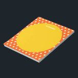 Cute Orange Daisy Bridal Shower Personalized Name  Notepad<br><div class="desc">Cute Vintage Orange Daisies Bridal Shower Personalized Name Notepad</div>
