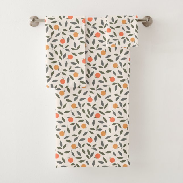 Cute Orange et Motif Feuille (En situation)