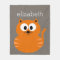 Cute Orange Fat Cat with Taupe Personalized