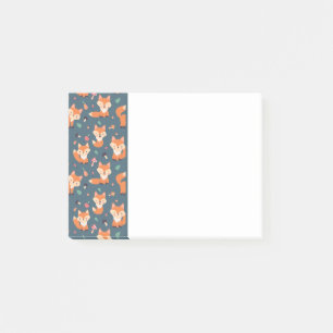 Cute Orange Fox Animal Pattern Post-it Notes