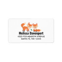 Cute Orange Foxes Graphic Illustration