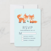 Cute Orange Foxes Graphic Illustration