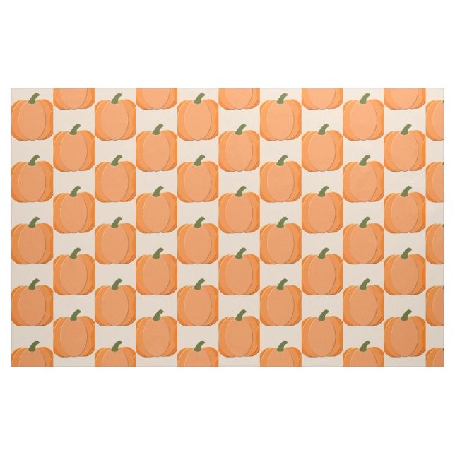 Cute Orange Gender Neutral Pumpkin Custom Fabric (Fat Quarter)