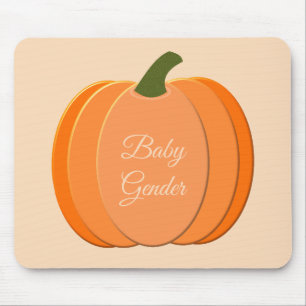 Cute Orange Gender Neutral Pumpkin Custom Mouse Pad