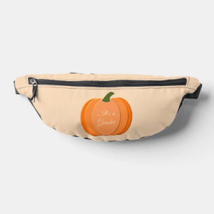 Cute Orange Gender Neutral Pumpkin Gender Reveal Fanny Pack