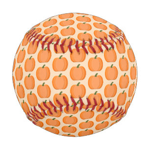 Cute Orange Gender Neutral Pumpkin Patterned Baseball