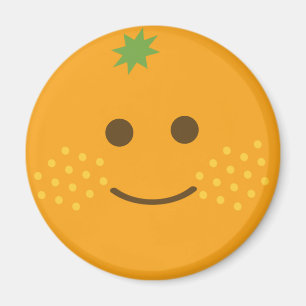 Cute Orange Glass Ornament Magnet