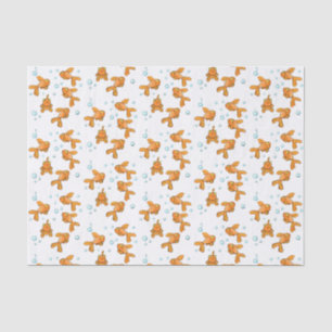 Cute orange goldfish cartoon illustration tissue paper