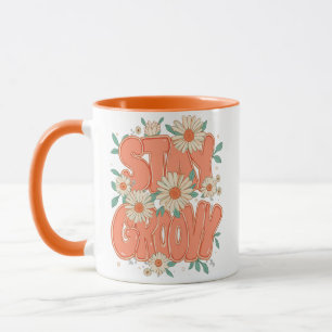 Cute Orange Hippie Typography Mug