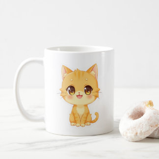Cute Orange Kitten Coffee Mug