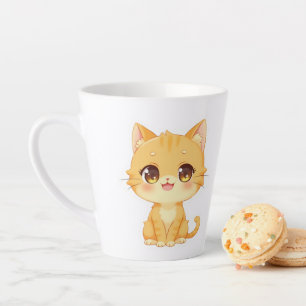 Cute Orange Kitten Latte Mug