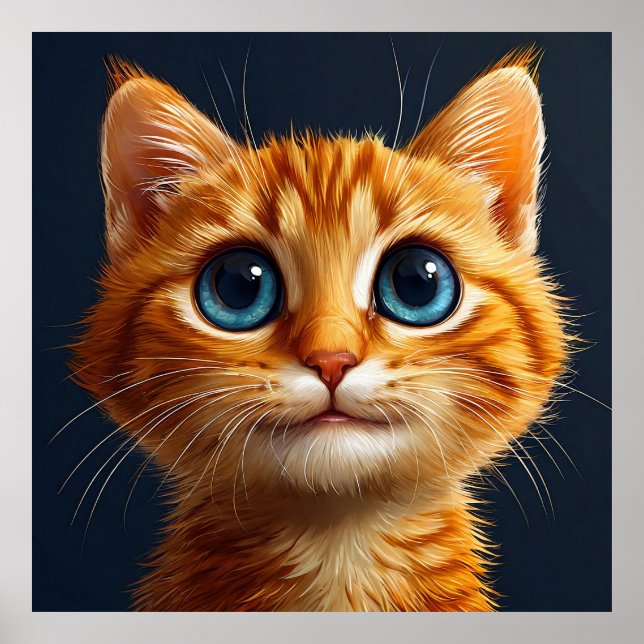 🐱 Cute Orange Kitten Wall Art For Cozy Spaces 🐱 (Front)