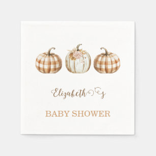 Cute Orange Little Pumpkin Baby Shower  Napkin