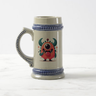 Cute Orange Monster Cartoon-67423 Beer Stein