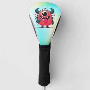 Cute Orange Monster Cartoon-67423 Golf Head Cover