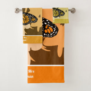 Cute Orange Mr & Mrs Monarch Butterfly Pair