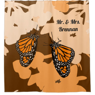Cute Orange Mr & Mrs Monarch Butterfly Pair