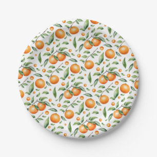 Cute Orange Paper Plate