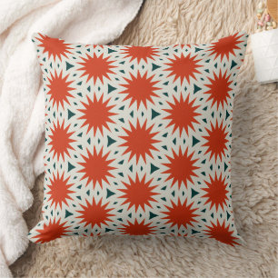 Cute Orange Pattern Throw Pillow