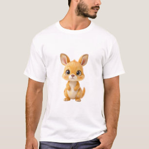 Cute Orange Pocket Kangaroo Creature Men T-Shirt