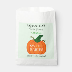 Cute Orange Pumpkin Baby Shower Favours Favour Bag