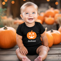 Cute Orange Pumpkin Custom Name Halloween