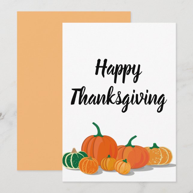 Cute Orange Pumpkin Spice   Invitation (Front/Back)