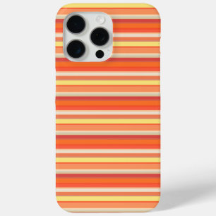 Cute orange red stripes  iPhone 15 pro max case