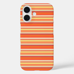 Cute orange red stripes  iPhone 16 case